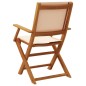 vidaXL Gartenstühle 6 Stk. Klappbar Beige Stoff und Massivholz vidaXL Gartenstühle 6 Stk. Klappbar Beige Stoff und Massivholz