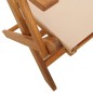 vidaXL Gartenstühle 6 Stk. Klappbar Beige Stoff und Massivholz vidaXL Gartenstühle 6 Stk. Klappbar Beige Stoff und Massivholz