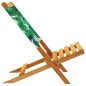 vidaXL Gartenstühle 4 Stk. Klappbar Grün Stoff und Massivholz vidaXL Gartenstühle 4 Stk. Klappbar Grün Stoff und Massivholz