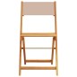 vidaXL Gartenstühle 4 Stk. Klappbar Taupe Stoff und Massivholz vidaXL Gartenstühle 4 Stk. Klappbar Taupe Stoff und Massivholz