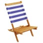 vidaXL Gartenstühle 8 Stk. Klappbar Blau und Weiß Stoff und Massivholz vidaXL Gartenstühle 8 Stk. Klappbar Blau und Weiß Stoff und Massivholz