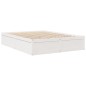 vidaXL Bett mit Matratze Weiß 160x200 cm Massivholz Kiefer vidaXL Bett mit Matratze Weiß 160x200 cm Massivholz Kiefer
