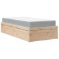 vidaXL Bett mit Matratze 90x190 cm Massivholz Kiefer vidaXL Bett mit Matratze 90x190 cm Massivholz Kiefer