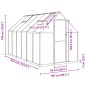 vidaXL Gewächshaus mit Fundamentrahmen Anthrazit 334x169x195 cm Alu vidaXL Gewächshaus mit Fundamentrahmen Anthrazit 334x169x195 cm Alu