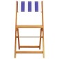 vidaXL 3-tlg. Bistro-Set Blau und Weiß Stoff und Massivholz vidaXL 3-tlg. Bistro-Set Blau und Weiß Stoff und Massivholz