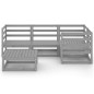5-tlg. Garten-Lounge-Set Grau Kiefer Massivholz 5-tlg. Garten-Lounge-Set Grau Kiefer Massivholz