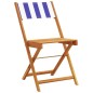 vidaXL 3-tlg. Bistro-Set Blau und Weiß Stoff und Massivholz vidaXL 3-tlg. Bistro-Set Blau und Weiß Stoff und Massivholz