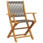vidaXL 3-tlg. Bistro-Set Grau Polypropylen und Massivholz vidaXL 3-tlg. Bistro-Set Grau Polypropylen und Massivholz