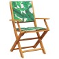 vidaXL 3-tlg. Bistro-Set Blattmuster Stoff und Massivholz vidaXL 3-tlg. Bistro-Set Blattmuster Stoff und Massivholz