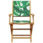 vidaXL 3-tlg. Bistro-Set Blattmuster Stoff und Massivholz vidaXL 3-tlg. Bistro-Set Blattmuster Stoff und Massivholz