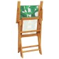 vidaXL 3-tlg. Bistro-Set Blattmuster Stoff und Massivholz vidaXL 3-tlg. Bistro-Set Blattmuster Stoff und Massivholz