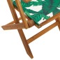vidaXL 3-tlg. Bistro-Set Blattmuster Stoff und Massivholz vidaXL 3-tlg. Bistro-Set Blattmuster Stoff und Massivholz