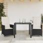 vidaXL 3-tlg. Bistro-Set mit Kissen Schwarz Poly Rattan vidaXL 3-tlg. Bistro-Set mit Kissen Schwarz Poly Rattan