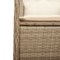 vidaXL Gartensessel mit Kissen Verstellbar Beige Poly Rattan vidaXL Gartensessel mit Kissen Verstellbar Beige Poly Rattan