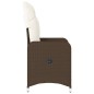 vidaXL Gartensessel Verstellbar mit Kissen Braun Poly Rattan vidaXL Gartensessel Verstellbar mit Kissen Braun Poly Rattan