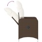 vidaXL Gartensessel Verstellbar mit Kissen Braun Poly Rattan vidaXL Gartensessel Verstellbar mit Kissen Braun Poly Rattan