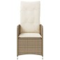 vidaXL Gartensessel mit Kissen 2 Stk. Verstellbar Beige Poly Rattan vidaXL Gartensessel mit Kissen 2 Stk. Verstellbar Beige Poly Rattan