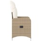 vidaXL Gartensessel mit Kissen 2 Stk. Verstellbar Beige Poly Rattan vidaXL Gartensessel mit Kissen 2 Stk. Verstellbar Beige Poly Rattan