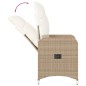 vidaXL Gartensessel mit Kissen 2 Stk. Verstellbar Beige Poly Rattan vidaXL Gartensessel mit Kissen 2 Stk. Verstellbar Beige Poly Rattan
