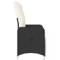 vidaXL Gartensessel Verstellbar mit Kissen Schwarz Poly Rattan vidaXL Gartensessel Verstellbar mit Kissen Schwarz Poly Rattan