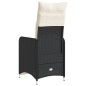 vidaXL Gartensessel Verstellbar mit Kissen Schwarz Poly Rattan vidaXL Gartensessel Verstellbar mit Kissen Schwarz Poly Rattan