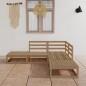 5-tlg. Garten-Lounge-Set Honigbraun Massivholz Kiefer 5-tlg. Garten-Lounge-Set Honigbraun Massivholz Kiefer