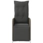 vidaXL Gartensessel Verstellbar mit Kissen Grau Poly Rattan vidaXL Gartensessel Verstellbar mit Kissen Grau Poly Rattan