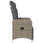 vidaXL Gartensessel Verstellbar mit Kissen Grau Poly Rattan vidaXL Gartensessel Verstellbar mit Kissen Grau Poly Rattan