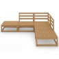 5-tlg. Garten-Lounge-Set Honigbraun Massivholz Kiefer 5-tlg. Garten-Lounge-Set Honigbraun Massivholz Kiefer