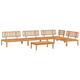 vidaXL 5-tlg. Garten-Sofagarnitur aus Paletten Massivholz Akazie