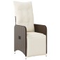 vidaXL Outdoor-Lehnstühle 2 Stk. mit Tisch Braun Poly Rattan vidaXL Outdoor-Lehnstühle 2 Stk. mit Tisch Braun Poly Rattan