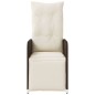vidaXL Outdoor-Lehnstühle 2 Stk. mit Tisch Braun Poly Rattan vidaXL Outdoor-Lehnstühle 2 Stk. mit Tisch Braun Poly Rattan