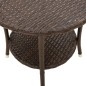 vidaXL Outdoor-Lehnstühle 2 Stk. mit Tisch Braun Poly Rattan vidaXL Outdoor-Lehnstühle 2 Stk. mit Tisch Braun Poly Rattan