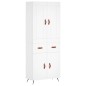 Highboard Weiß 69,5x34x180 cm Holzwerkstoff Highboard Weiß 69,5x34x180 cm Holzwerkstoff