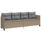 vidaXL 5-tlg. Garten-Sofagarnitur mit Kissen Beige Poly Rattan vidaXL 5-tlg. Garten-Sofagarnitur mit Kissen Beige Poly Rattan