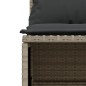 vidaXL 5-tlg. Garten-Sofagarnitur mit Kissen Hellgrau Poly Rattan vidaXL 5-tlg. Garten-Sofagarnitur mit Kissen Hellgrau Poly Rattan