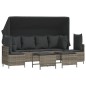 vidaXL 5-tlg. Garten-Sofagarnitur mit Kissen Grau Poly Rattan vidaXL 5-tlg. Garten-Sofagarnitur mit Kissen Grau Poly Rattan