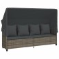 vidaXL 5-tlg. Garten-Sofagarnitur mit Kissen Grau Poly Rattan vidaXL 5-tlg. Garten-Sofagarnitur mit Kissen Grau Poly Rattan