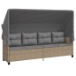 vidaXL 5-tlg. Garten-Sofagarnitur mit Kissen Beige Poly Rattan vidaXL 5-tlg. Garten-Sofagarnitur mit Kissen Beige Poly Rattan