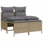 vidaXL 5-tlg. Garten-Sofagarnitur mit Kissen Beige Poly Rattan vidaXL 5-tlg. Garten-Sofagarnitur mit Kissen Beige Poly Rattan