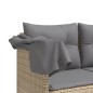 vidaXL 5-tlg. Garten-Sofagarnitur mit Kissen Beige Poly Rattan vidaXL 5-tlg. Garten-Sofagarnitur mit Kissen Beige Poly Rattan