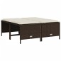 vidaXL 5-tlg. Garten-Sofagarnitur mit Kissen Braun Poly Rattan vidaXL 5-tlg. Garten-Sofagarnitur mit Kissen Braun Poly Rattan