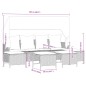 vidaXL 5-tlg. Garten-Sofagarnitur mit Kissen Braun Poly Rattan vidaXL 5-tlg. Garten-Sofagarnitur mit Kissen Braun Poly Rattan