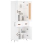Highboard Weiß 69,5x34x180 cm Holzwerkstoff Highboard Weiß 69,5x34x180 cm Holzwerkstoff