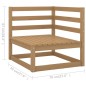 5-tlg. Garten-Lounge-Set Honigbraun Massivholz Kiefer 5-tlg. Garten-Lounge-Set Honigbraun Massivholz Kiefer