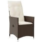 vidaXL 5-tlg. Garten-Essgruppe mit Kissen Braun Poly Rattan vidaXL 5-tlg. Garten-Essgruppe mit Kissen Braun Poly Rattan
