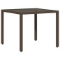 vidaXL 5-tlg. Garten-Essgruppe mit Kissen Braun Poly Rattan vidaXL 5-tlg. Garten-Essgruppe mit Kissen Braun Poly Rattan