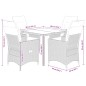 vidaXL 5-tlg. Garten-Essgruppe mit Kissen Braun Poly Rattan vidaXL 5-tlg. Garten-Essgruppe mit Kissen Braun Poly Rattan