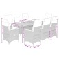 vidaXL 9-tlg. Garten-Essgruppe mit Kissen Schwarz Poly Rattan vidaXL 9-tlg. Garten-Essgruppe mit Kissen Schwarz Poly Rattan