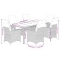 vidaXL 7-tlg. Garten-Essgruppe mit Kissen Schwarz Poly Rattan vidaXL 7-tlg. Garten-Essgruppe mit Kissen Schwarz Poly Rattan